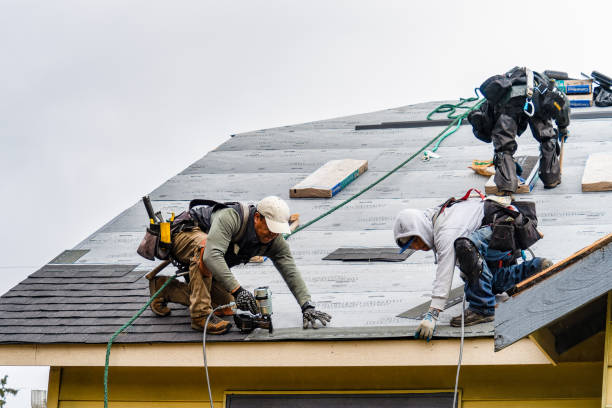Professional Roof Installation technician working in Byfield, MA